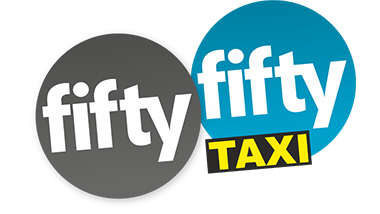 Logo: fifty-fifty Taxi